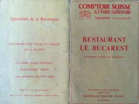 Targul de turism Laussane, Elvetia, restaurant Bucuresti - 1982
