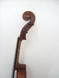 Viola A. Stradivari culoare brun roscat inchis, lacuita manual cu serlac-alcool tehnic